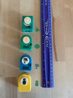 Lot of 4 Family Treasures Tropical Beach Paper Punches